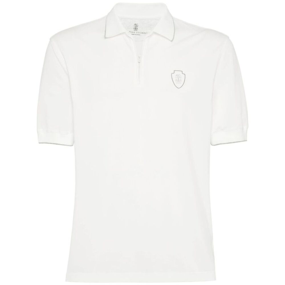 Brunello Cucinelli White Polo Shirts Men
